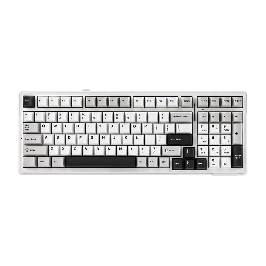 EPOMAKER x Aula F99 Wireless Mechanical Keyboard, Hot Swappable Gasket Custom Gaming Keyboard with Five-Layer Padding, Bluetooth/2.4GHz/USB-C, 8000mAh Battery (White Grey, Graywood V3 Switch)